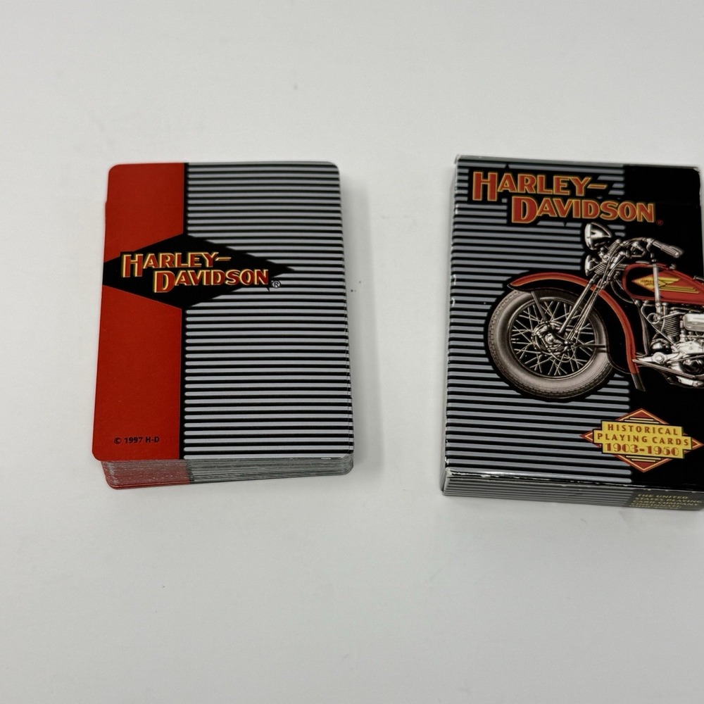 Harley Davidson Motorcycle Historical Playing Cards Bike Vintage Deck Sealed